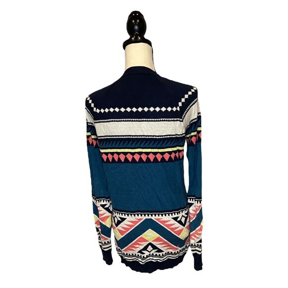 Nollie Cardigan Womens Medium Aztec Print Button Up Sweater Multicolor - Picture 4 of 7